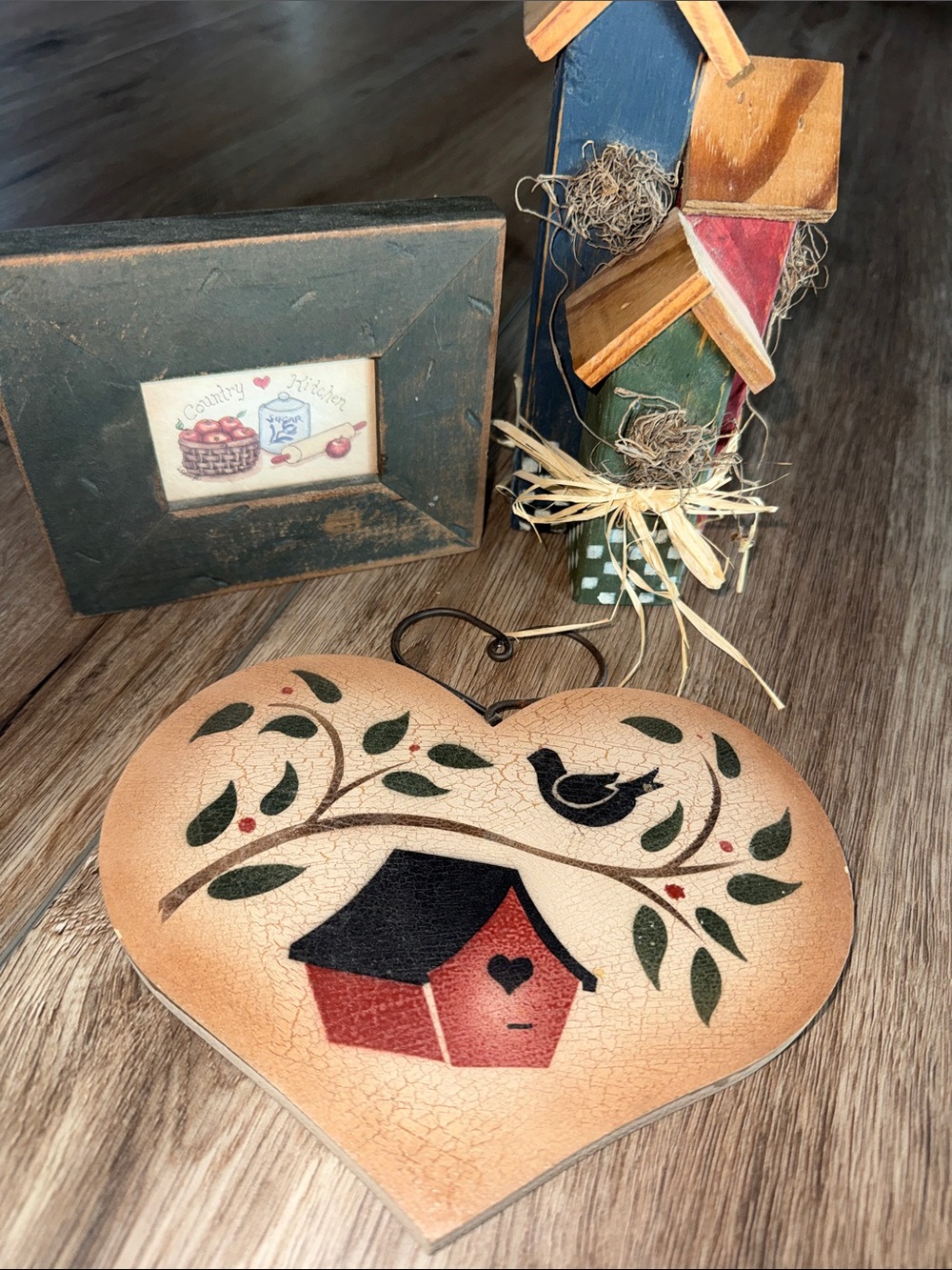 Country Folk Art Bird House Vignette